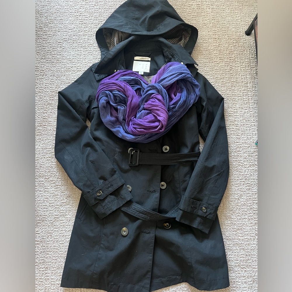 A new day xs women's black raincoat